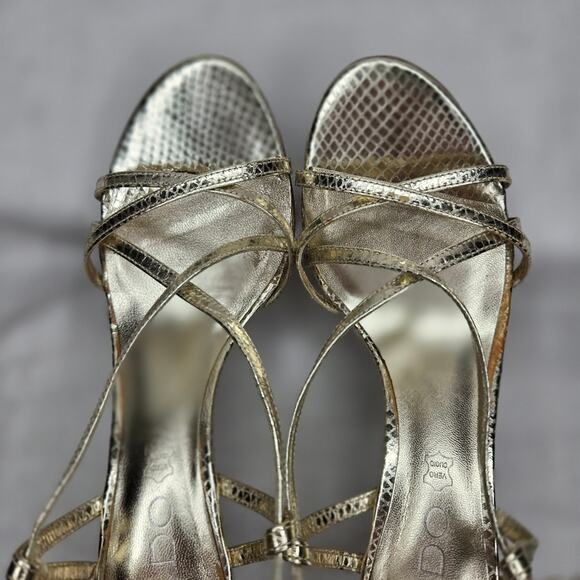 ALDO Gold Strappy High 4in Heels Size 38 / 7½ - Picture 8 of 10